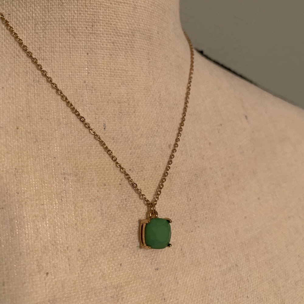 Delicate Green Stone Necklace